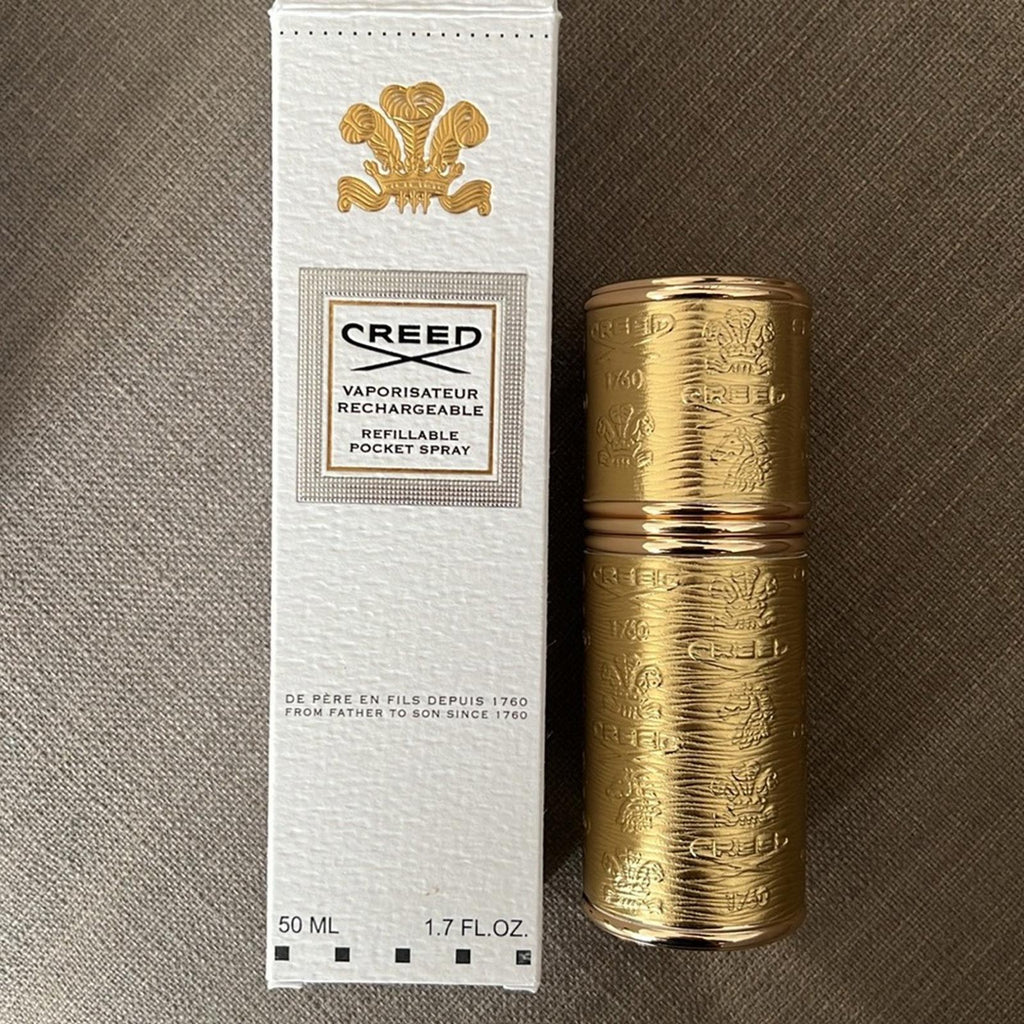 CREED Deluxe Atomizer, Gold with Gold Trim 1.7 oz. New in Box
