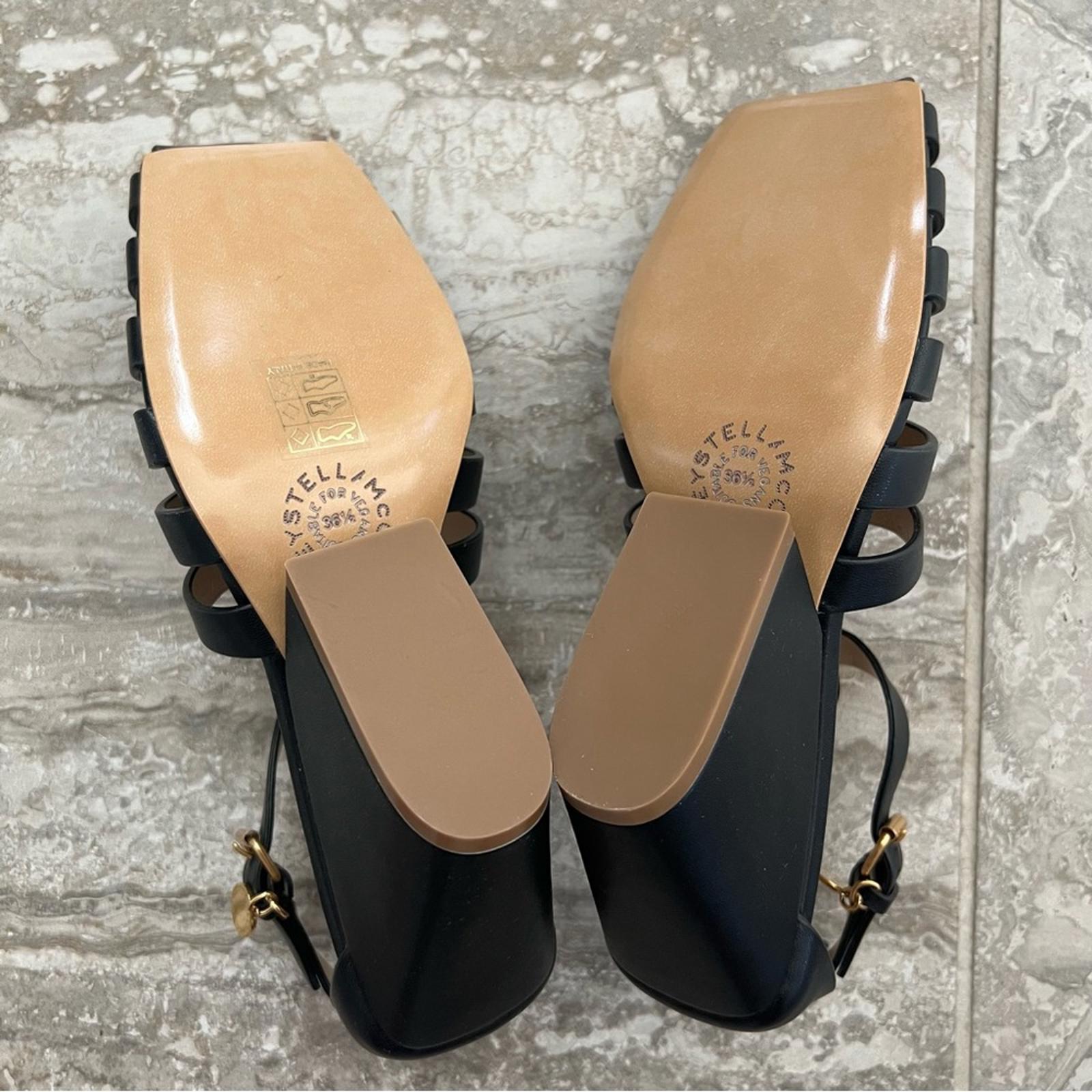 Stella McCartney Cowboy Wedge Sandals, Black Size 36.5 New in Box, Retail $1,045