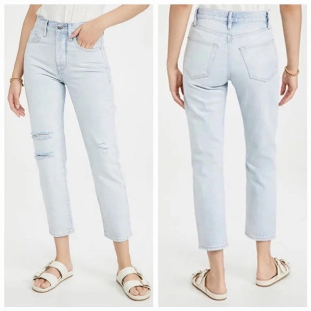 FRAME Le Original Howard Rips LOJ385 Straight Leg Distressed Jeans, Size 24 NEW