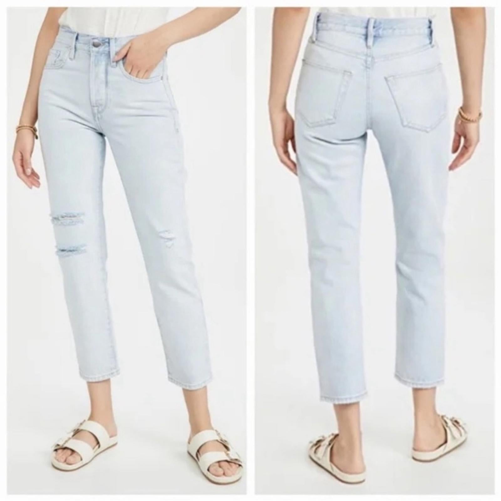 FRAME Le Original Howard Rips LOJ385 Straight Leg Distressed Jeans, Size 24 NEW