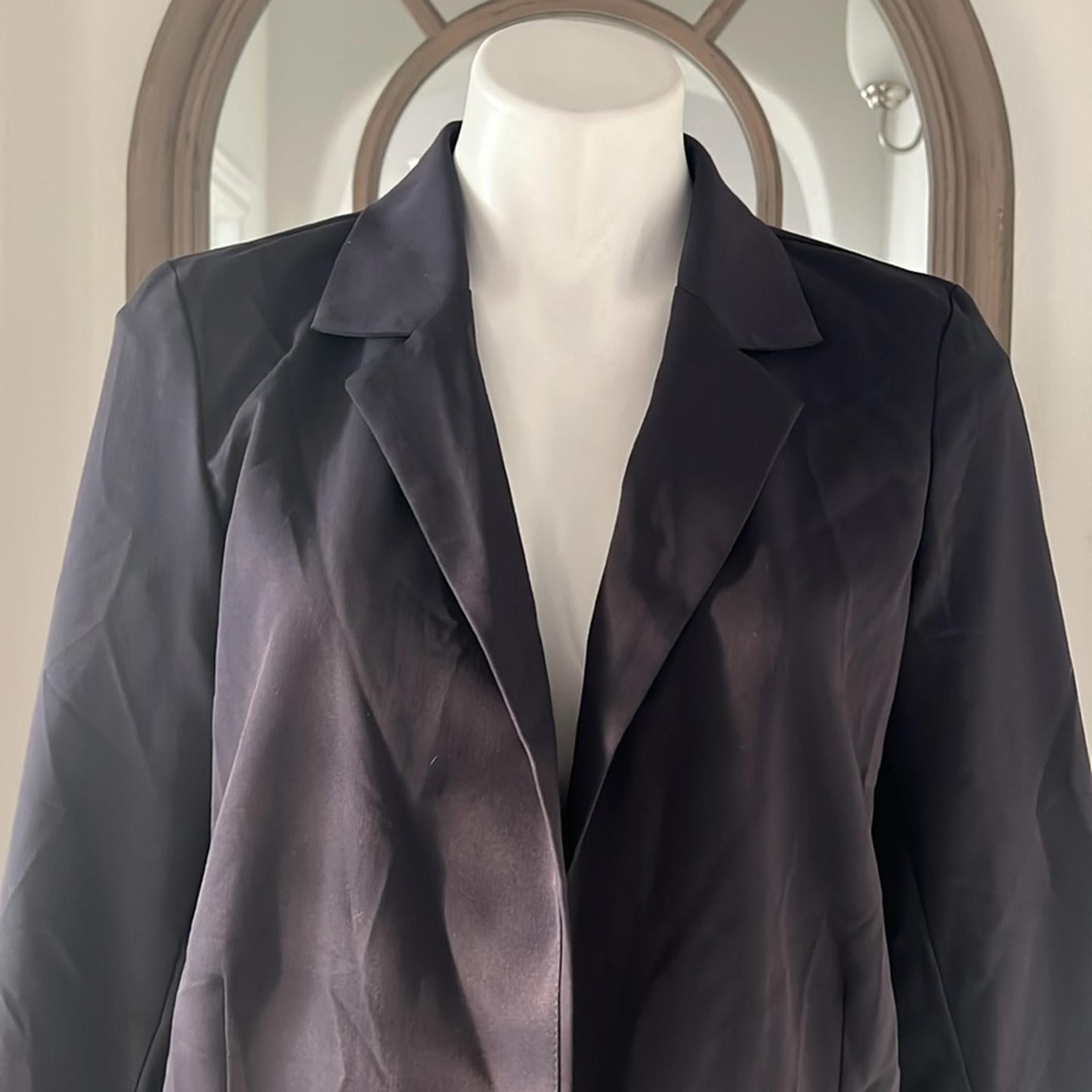 AVA+ESME Navy Notched Lapel Patch Pocket Blazer, Size L New w/Tag