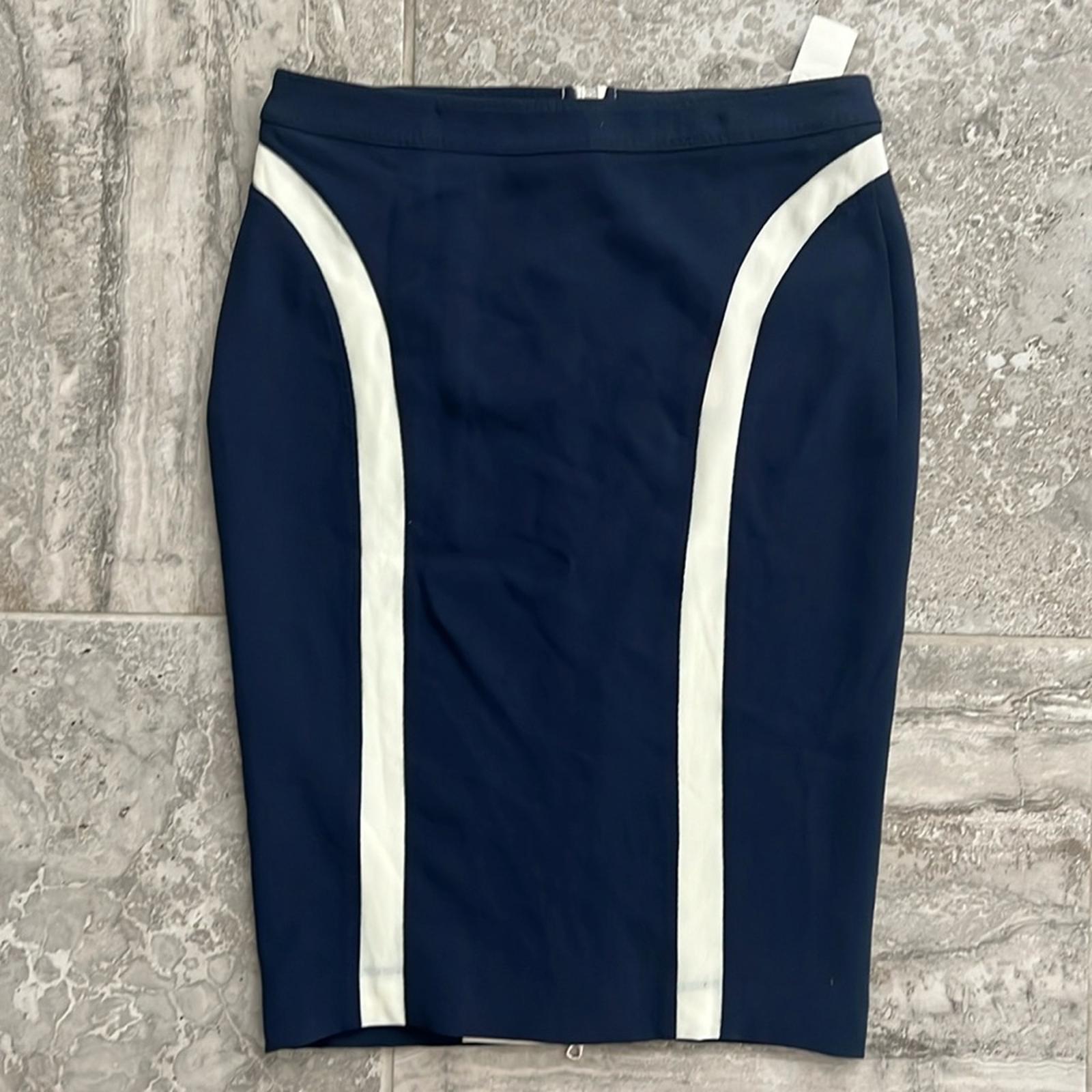 NWT Rag & Bone Midnight Scuba Skirt, Navy & Cream, Size 4 New w/Tag