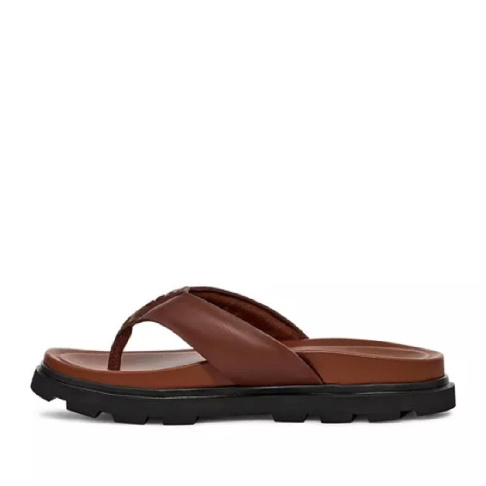 UGG Men's Capitola Flip California Sandals in Cognac Brown, NWT, Size 10