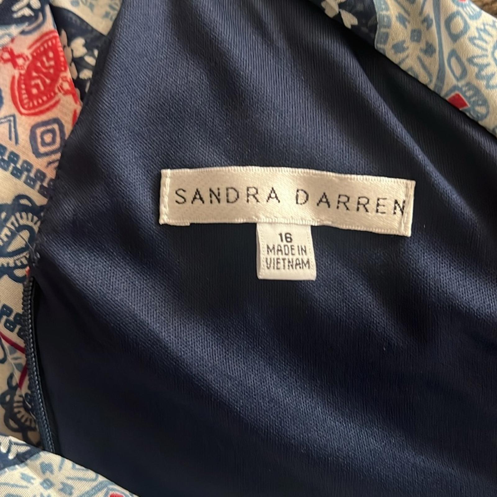 Sandra Darren Halter Sundress w/Handkerchief Hem, Size 16