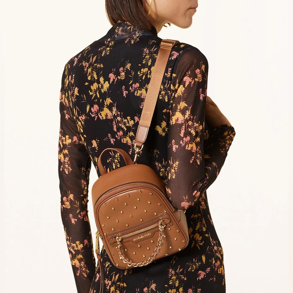 Michael Kors Elliot Messenger Leather Backpack with Rivets, New w/Tag