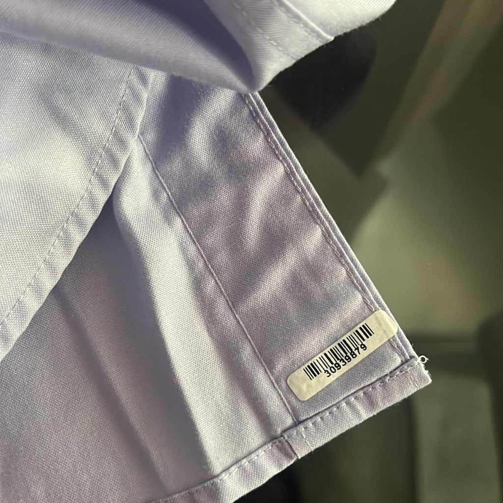 NEW ColorPlus Wrinkle Resistant Lavender Dress Shirt, Neo Classic Fit Size L