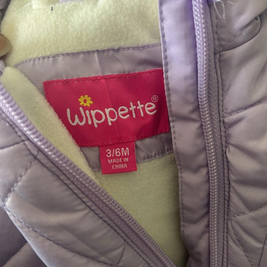 Wippette Bear Diamond Quilted Pram in Soft Lavender, New w/Tag