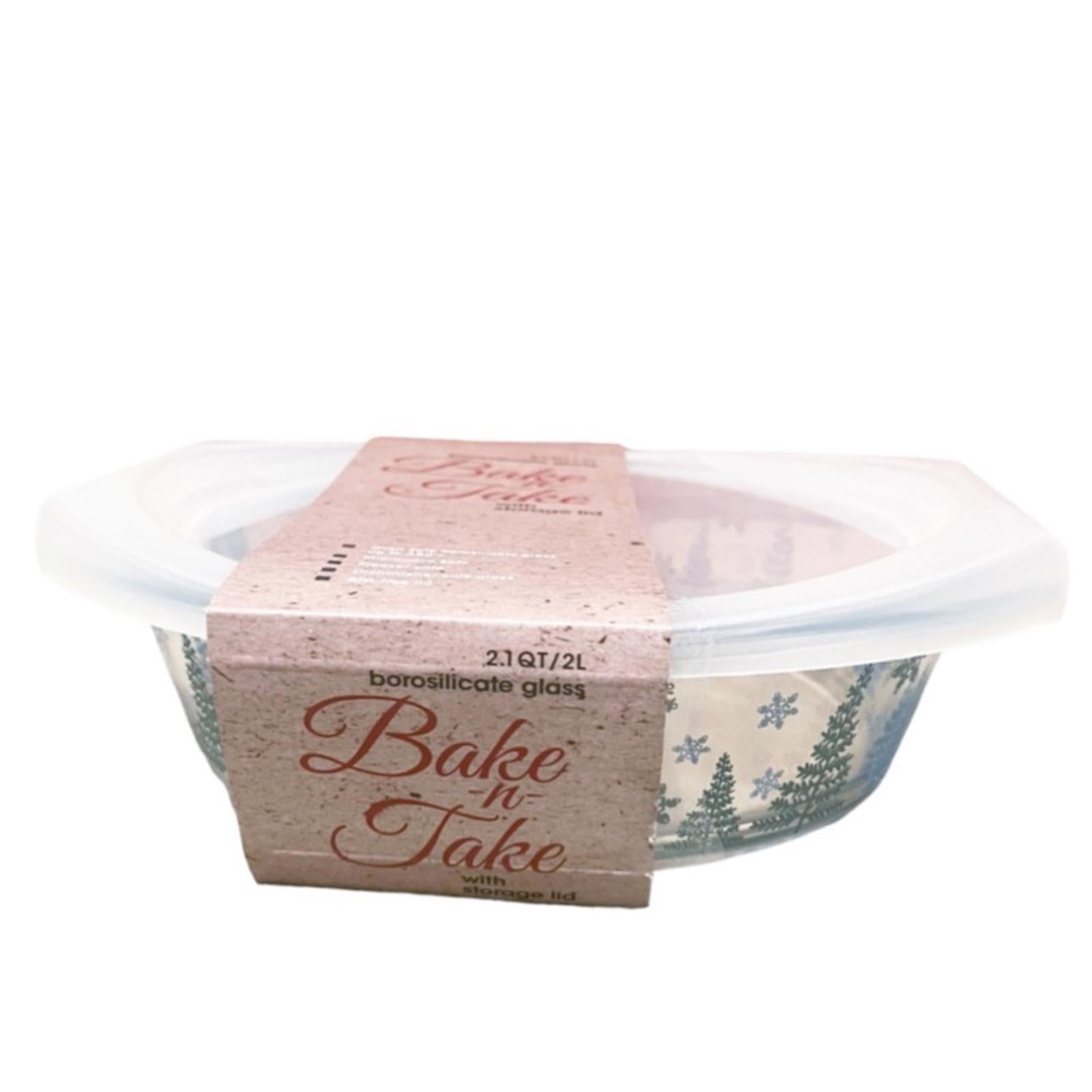 Tabletops Bake and Take Borosilicate Glass w/Storage Lid 2.1QT/2L New w/Tag