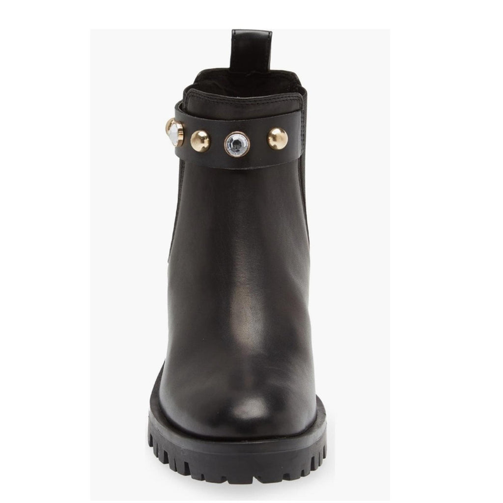 Karl Lagerfeld Paris Porshay Lug Sole Boots in Black, Size 8.5 New w/o Box