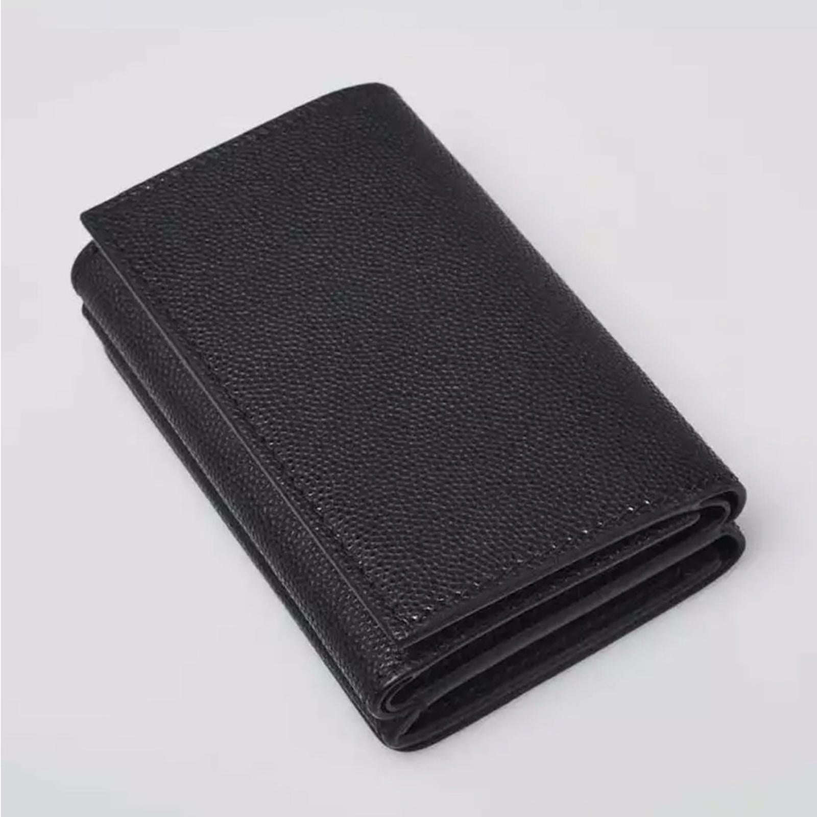 Burberry Pebbled Leather Lark TB Compact Wallet in Black EXCELLENT!
