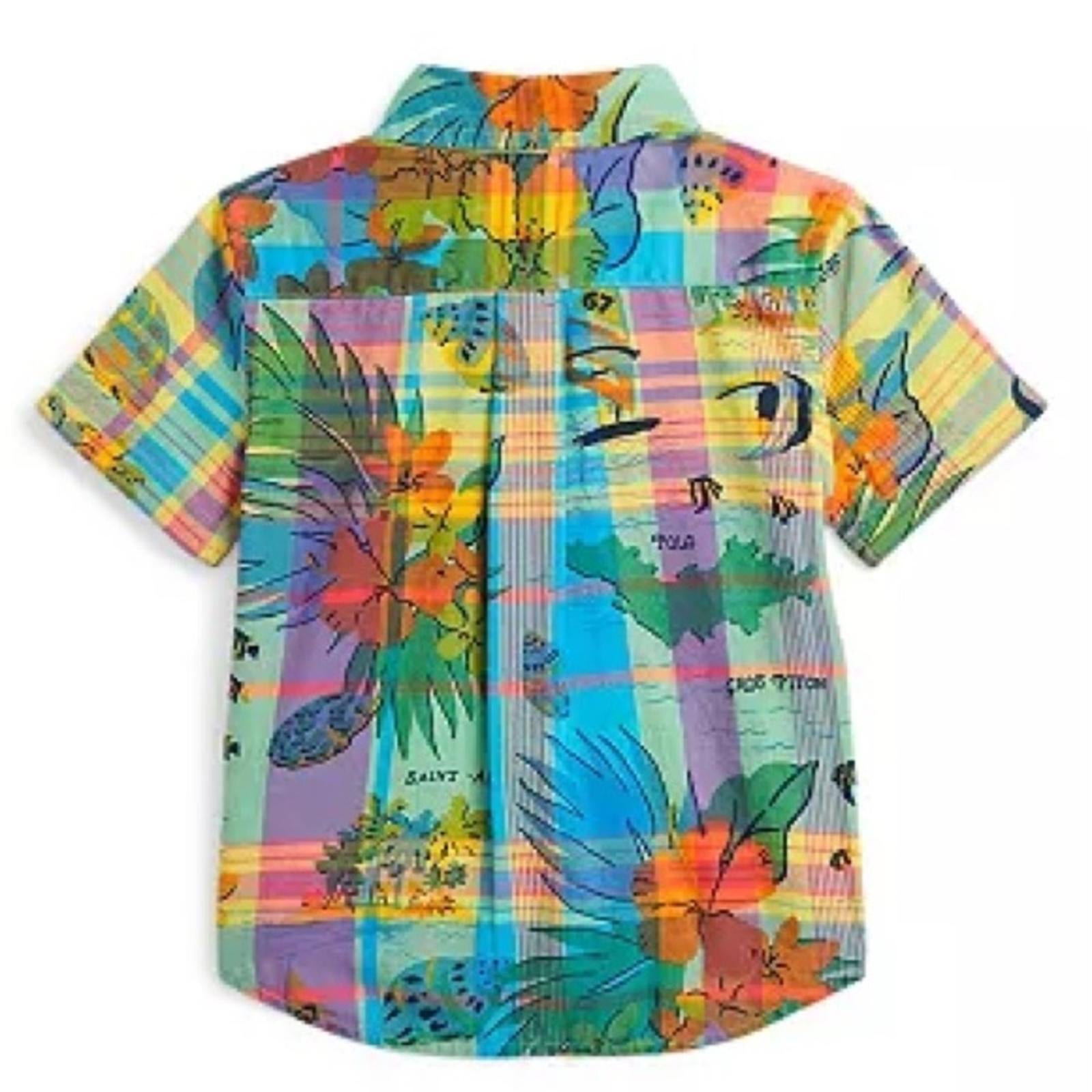 Polo by Ralph Lauren Tropical-Print Cotton Madras Shirt, Size L(14-16) NEW w/Tag