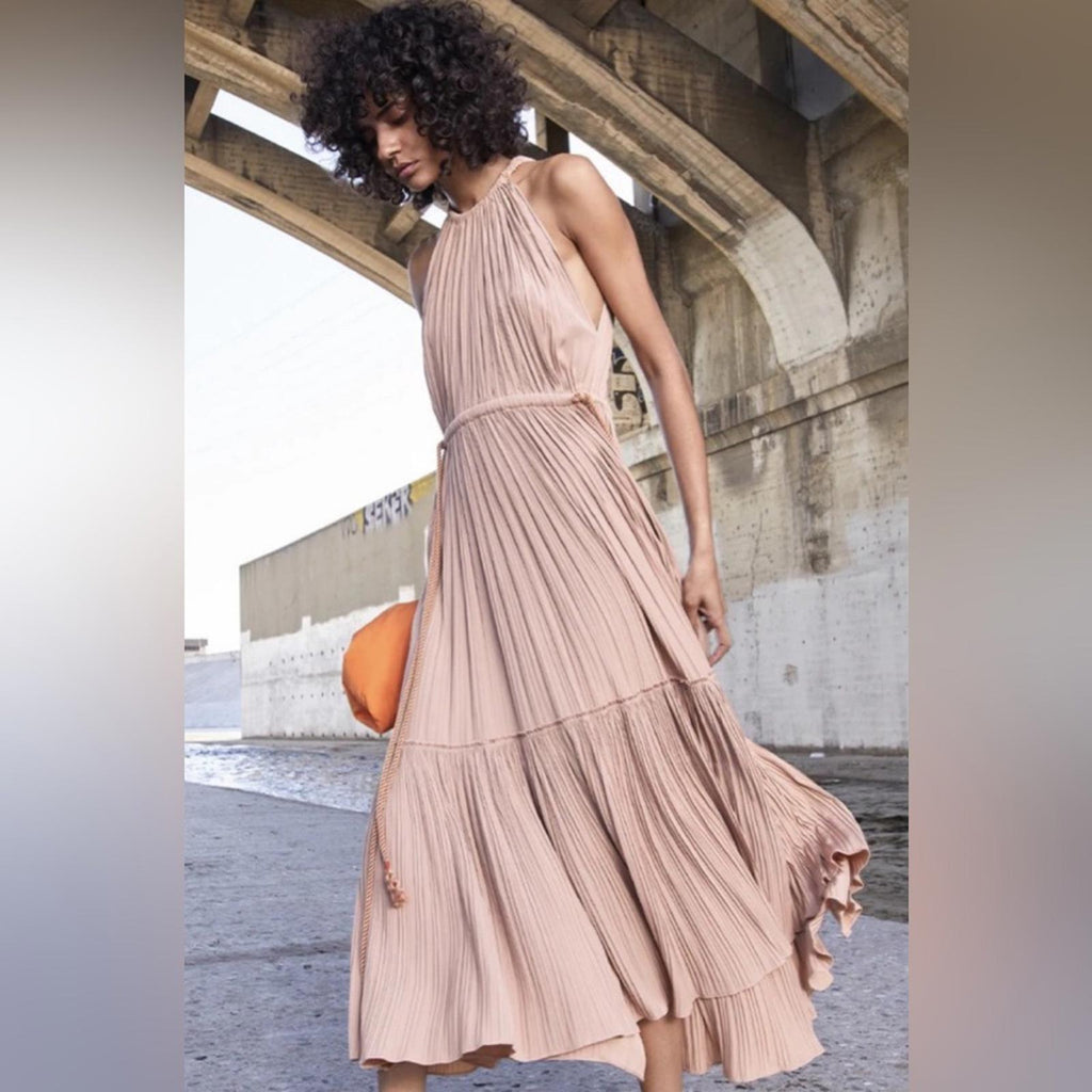 A.L.C. Ella Pleated Midi Dress, Size 0, New w/Tag, Revolve