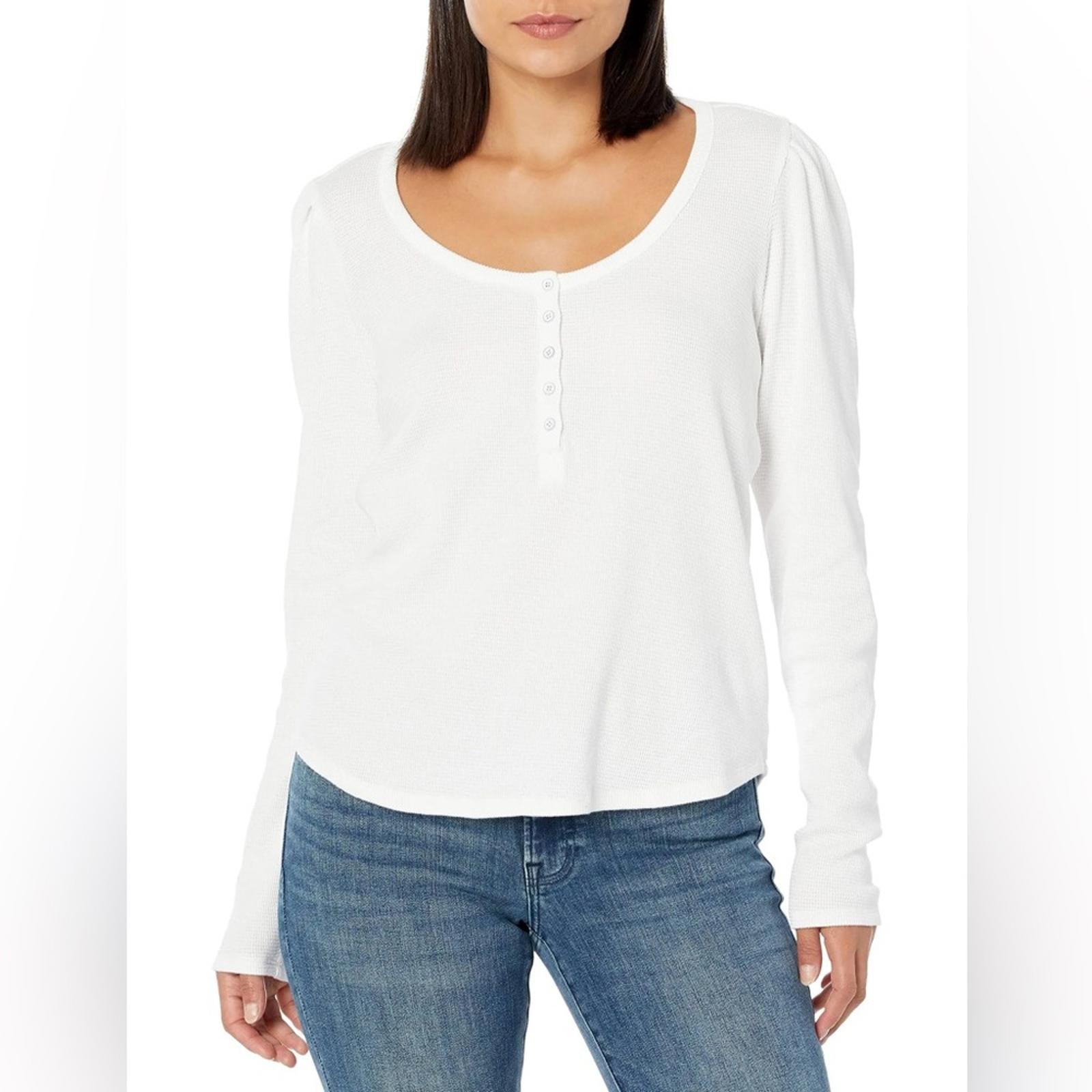 Paige Daniella White Long Sleeve Top, Size XL NWT