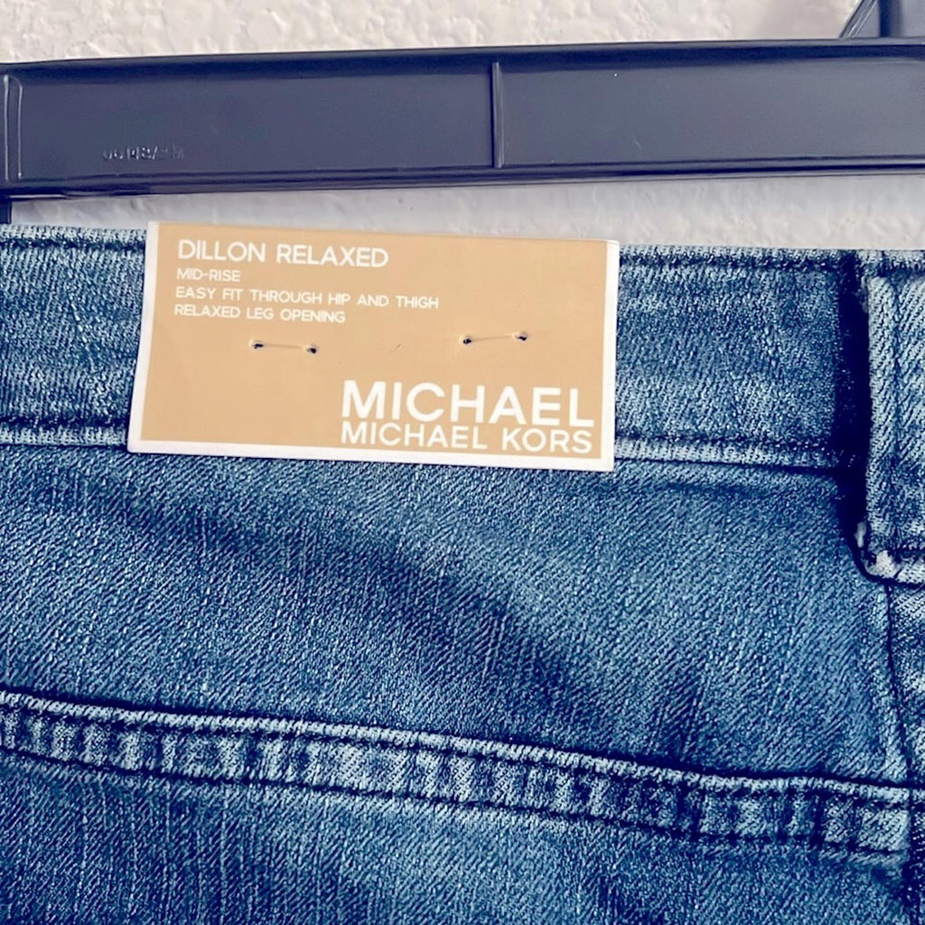 Michael Kors Straight Leg Jeans in Antique Wash, NEW, Size 12