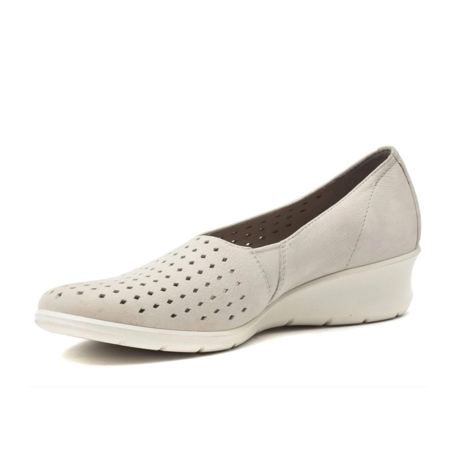 ECCO Felicia Gravel Leather Wedge Heel Shoes, Size EU 41 | US 10-10.5 New in Box