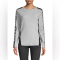 Karl Lagerfeld Paris Logo Tape Long Sleeve Tee, Grey Size S New w/Tag