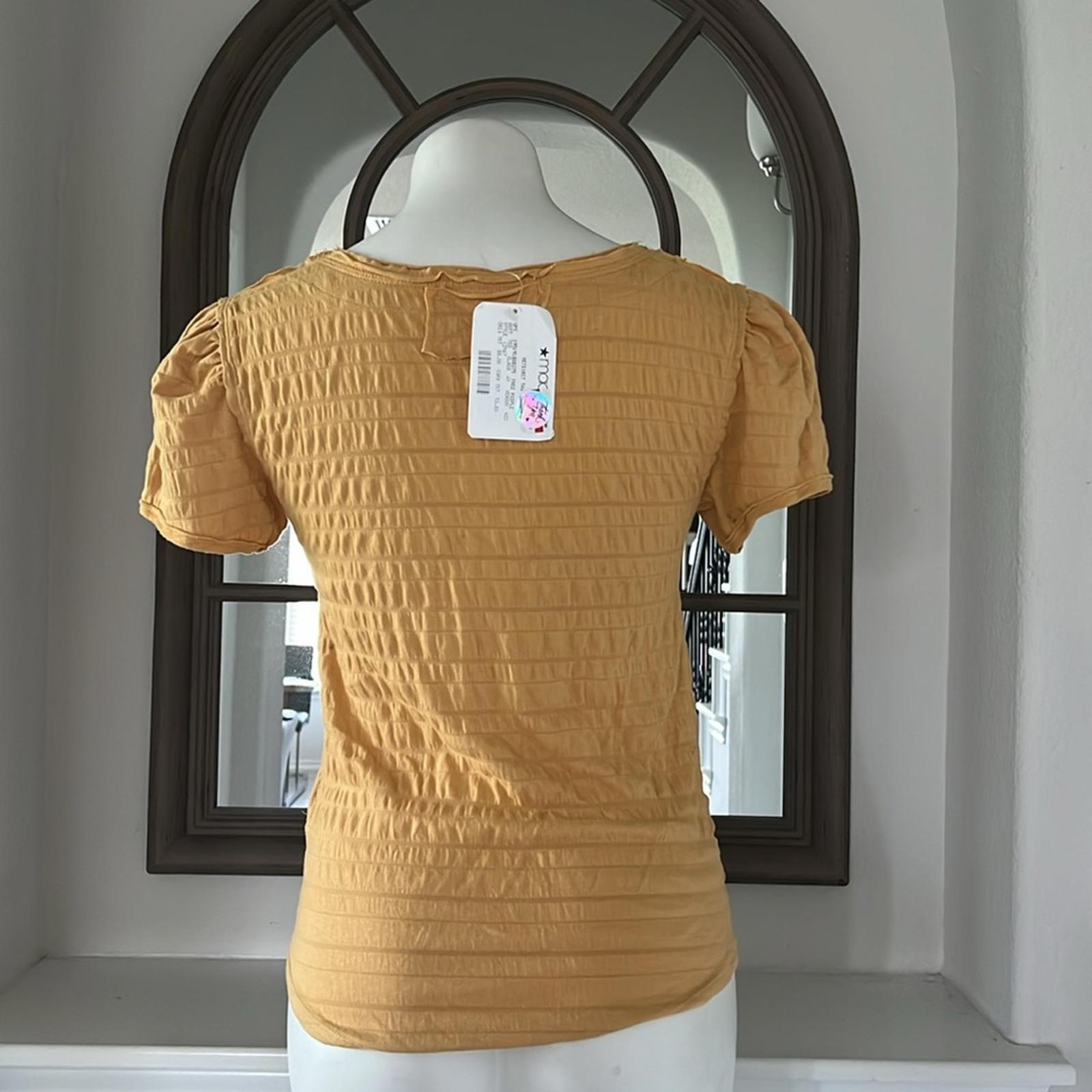 Free People Sugar Cube Smocked Tee, Size S New w/Tag