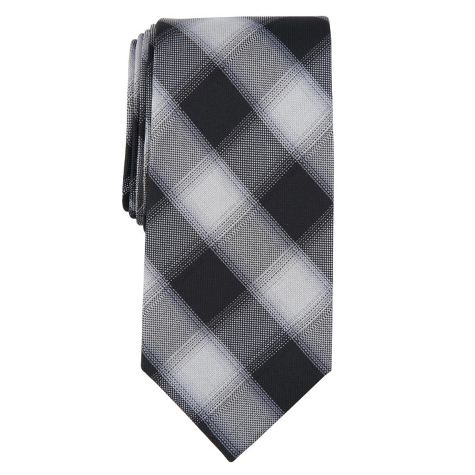 Michael Kors Men's Denton Check Tie in Black Silver, New w/Tag $69.50