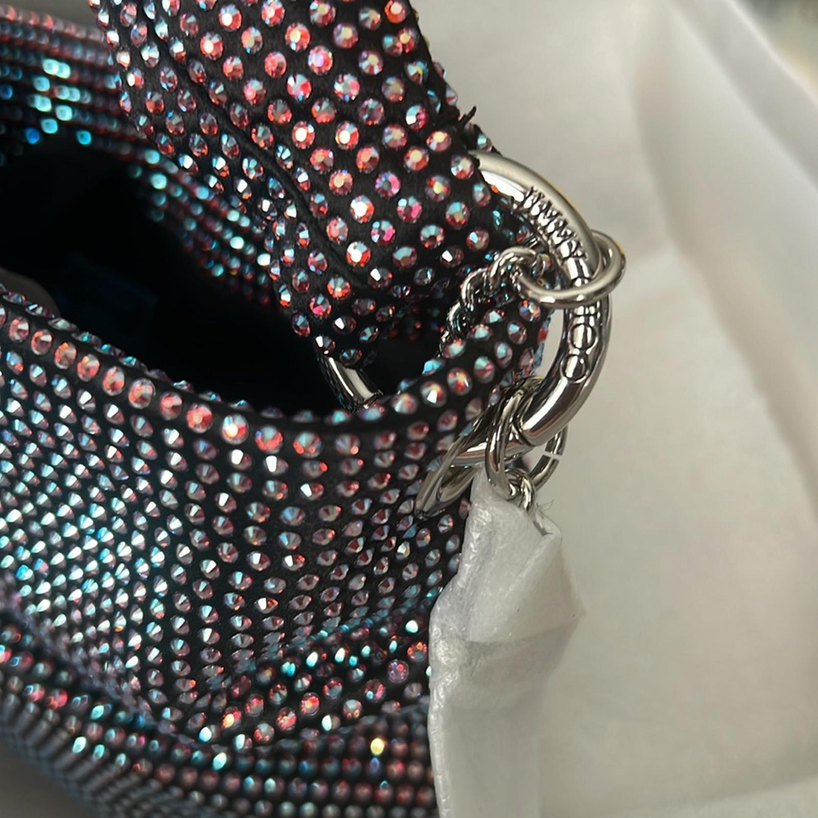 NEW Jimmy Choo Bonny All-Over Crystal Mini Top Handle Bag, New w/Tag in Box