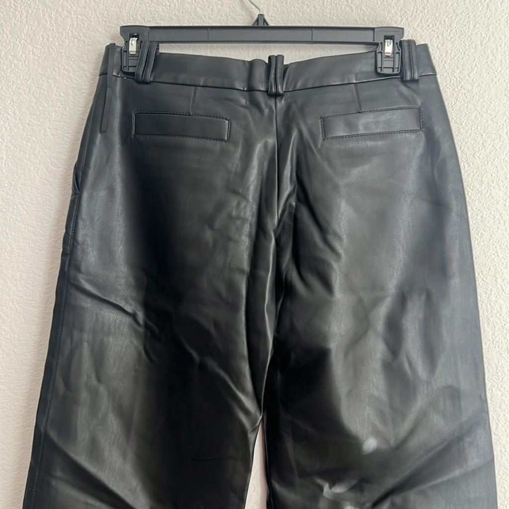 Aleksandre Akhalkatsishvili Faux Leather Pants in Black, NWT, Size XL