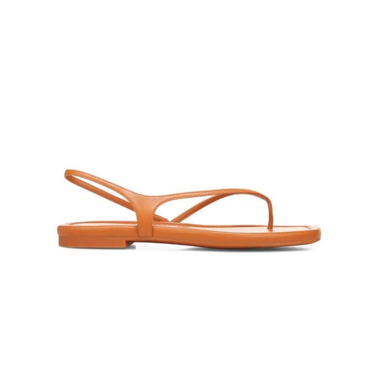 Vince Deana Strappy Leather Flat Sandals, Orange Size 10M (Sold Out) NEW $195