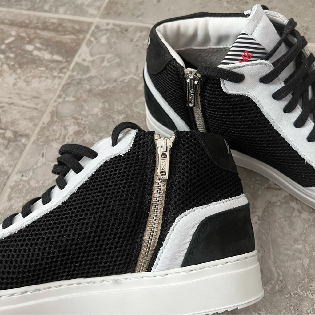 P448 Zac Mid-Top Fashion Sneakers, Made in Italy), Size EU 42 New w/o Box