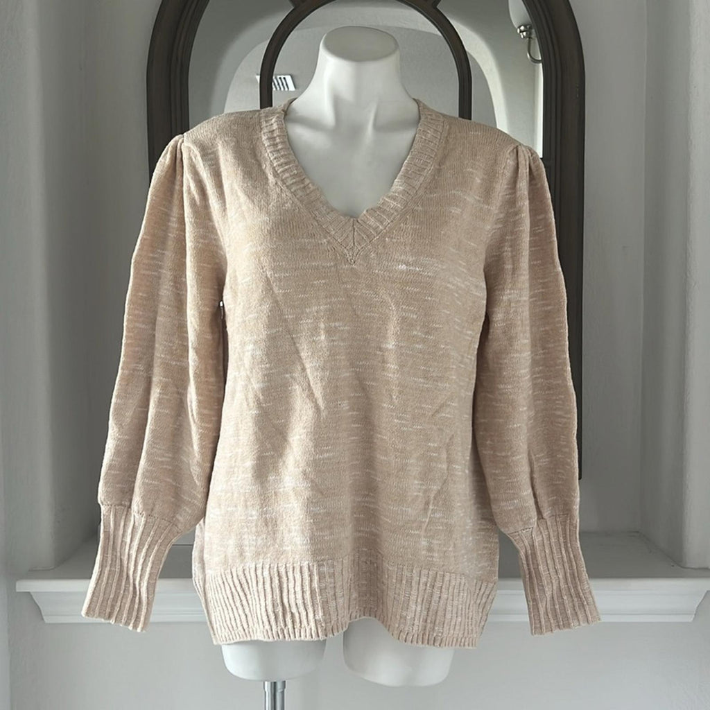 NIC+ZOE Evening Chill Sweater in Warm Sand, Size XL New w/Tag $138