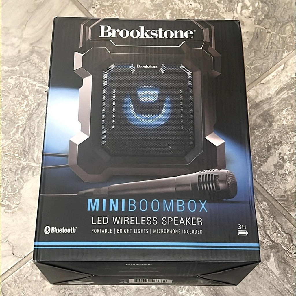 Brookstone Ruckus Portable Speaker with Microphone in Black, Open Box EXCELLENT!