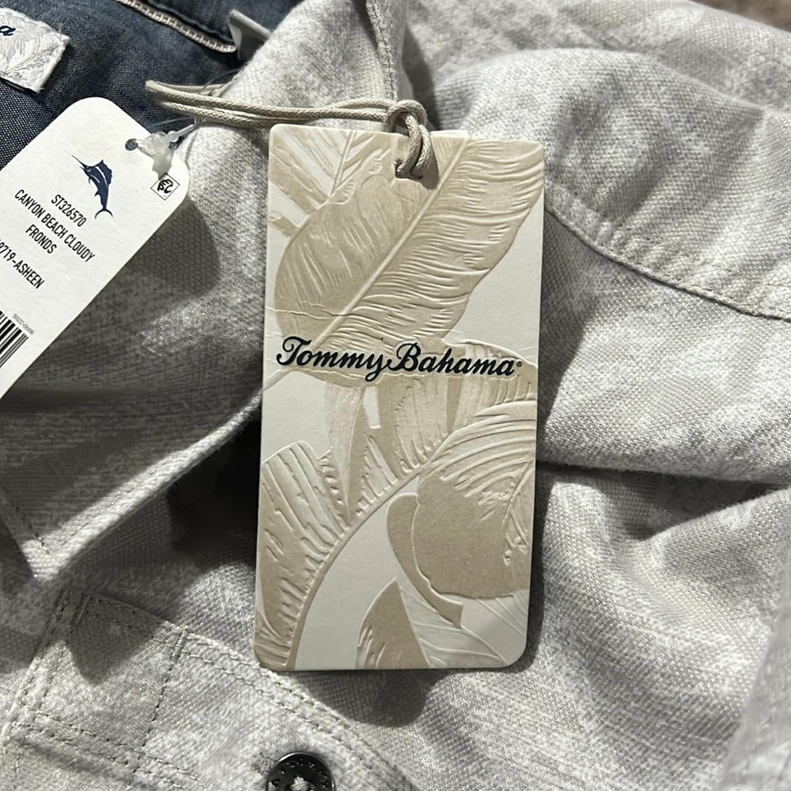 Tommy Bahama Canyon Beach Cloudy Fronds Flannel Button-Up Shirt in Asheen, XXXL