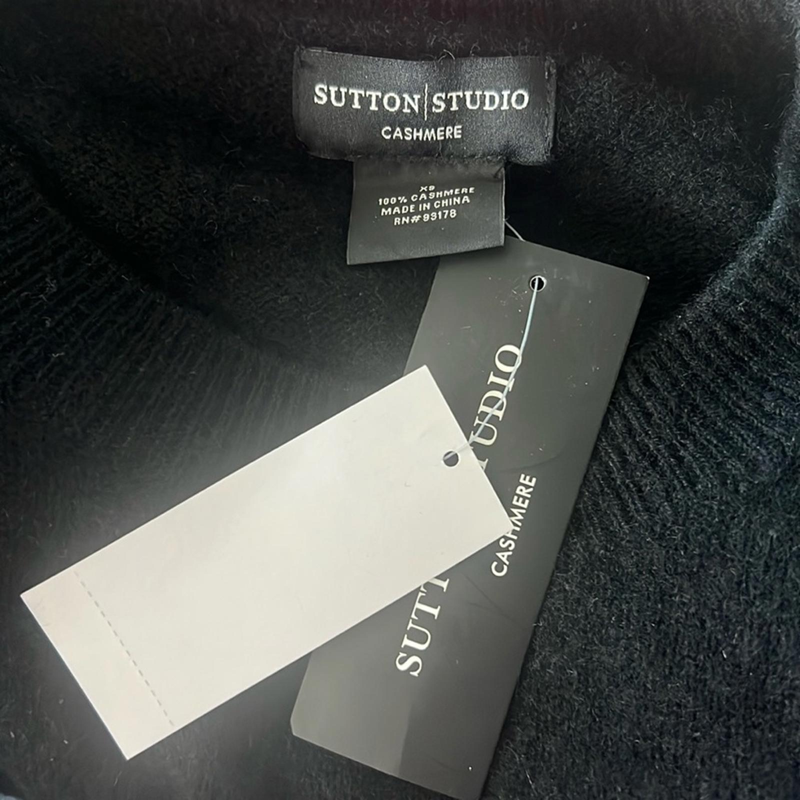 Sutton Studio Cashmere Crewneck in Black, Size XS NEW w/Tag $215