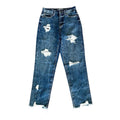 Blue Revival Boyfriend Distressed Jeans in Blue/Monaco Size 24 New w/Tag $139