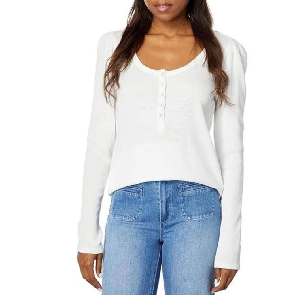 Paige Daniella White Long Sleeve Top, Size XL NWT