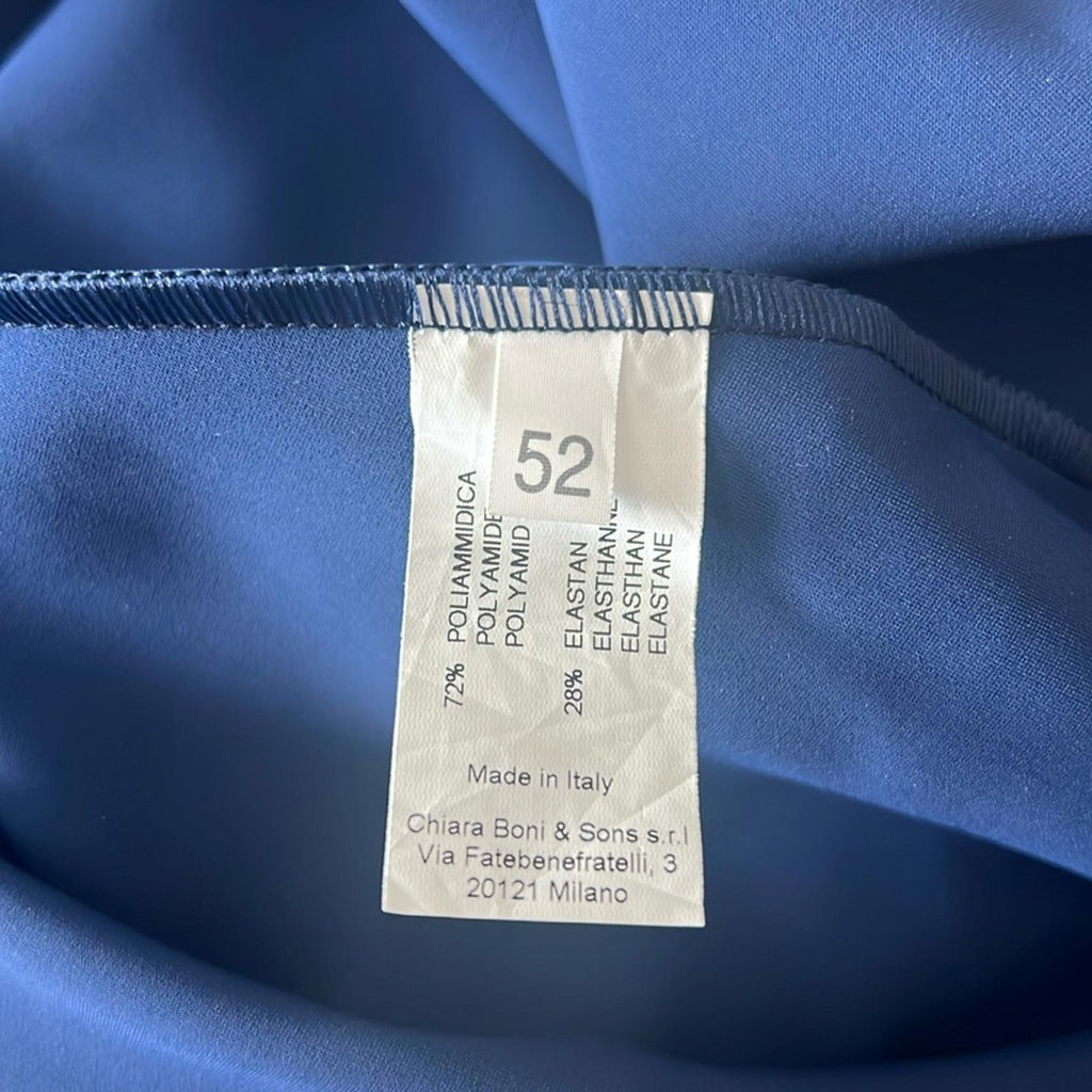 Chiara Boni La Petite Robe Gudrum Halter Ruffle Gown (Made in Italy) Size 16 NEW