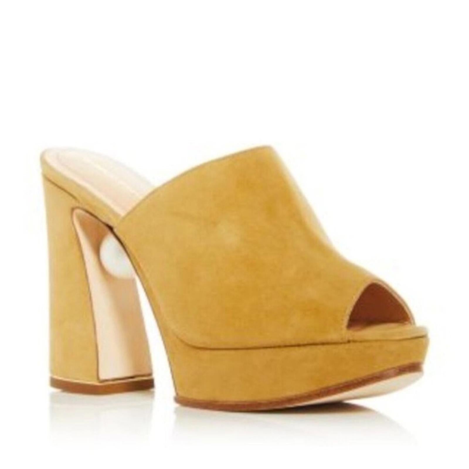 Nicholas Kirkwood Annabel Suede Mule in Hazel Suede Size 36.5 New +DustBag