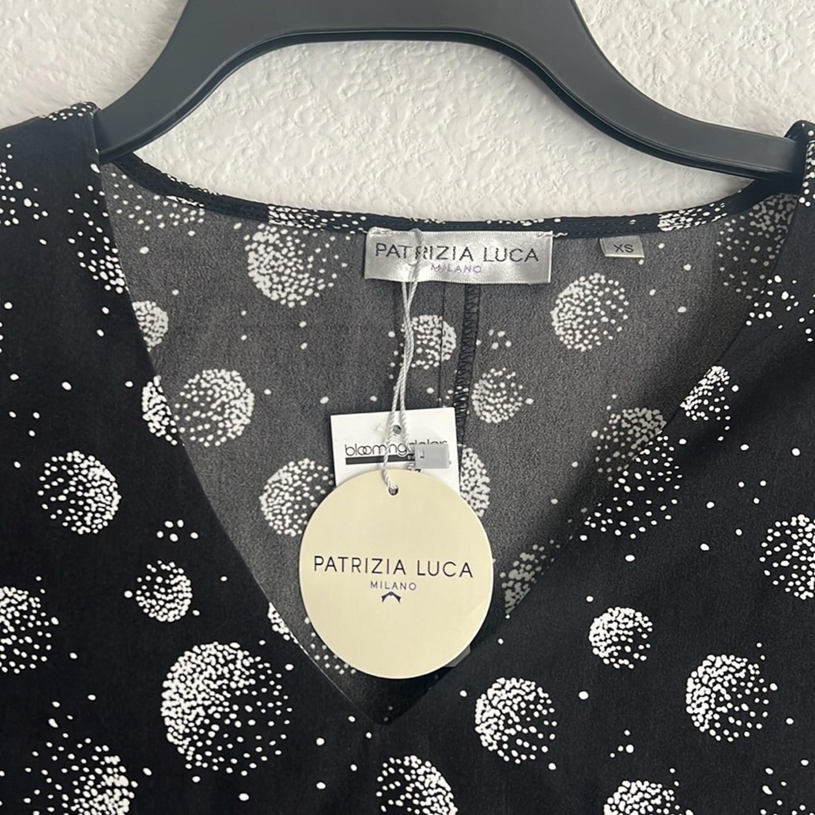 Patrizia Luca Oversized Geometric Moon Print Hi-Low Tunic, Black/White XS NWT