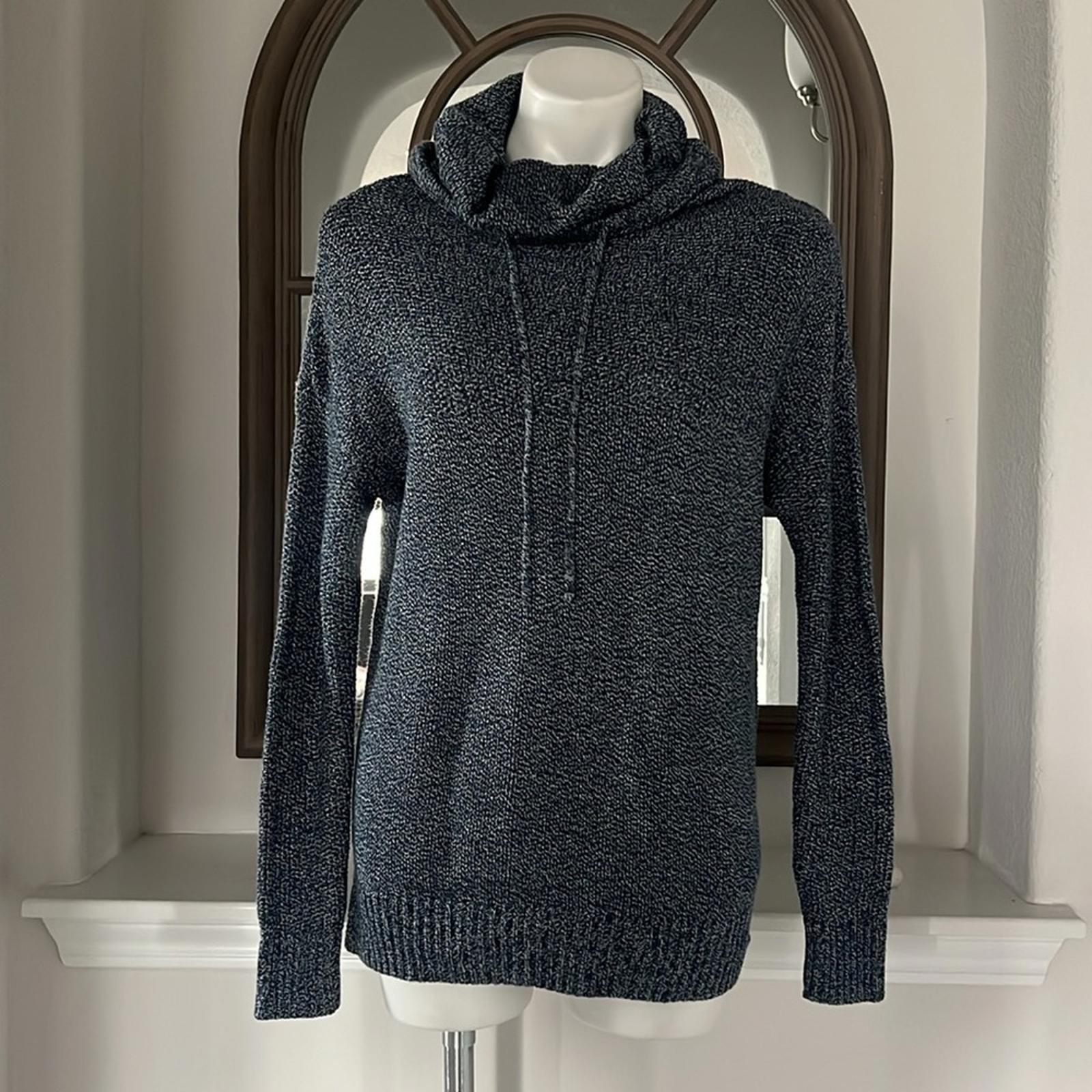 NIC+ZOE Bundle Up Cowlneck Sweater in Indigo Size XS New w/Tag Retail $148