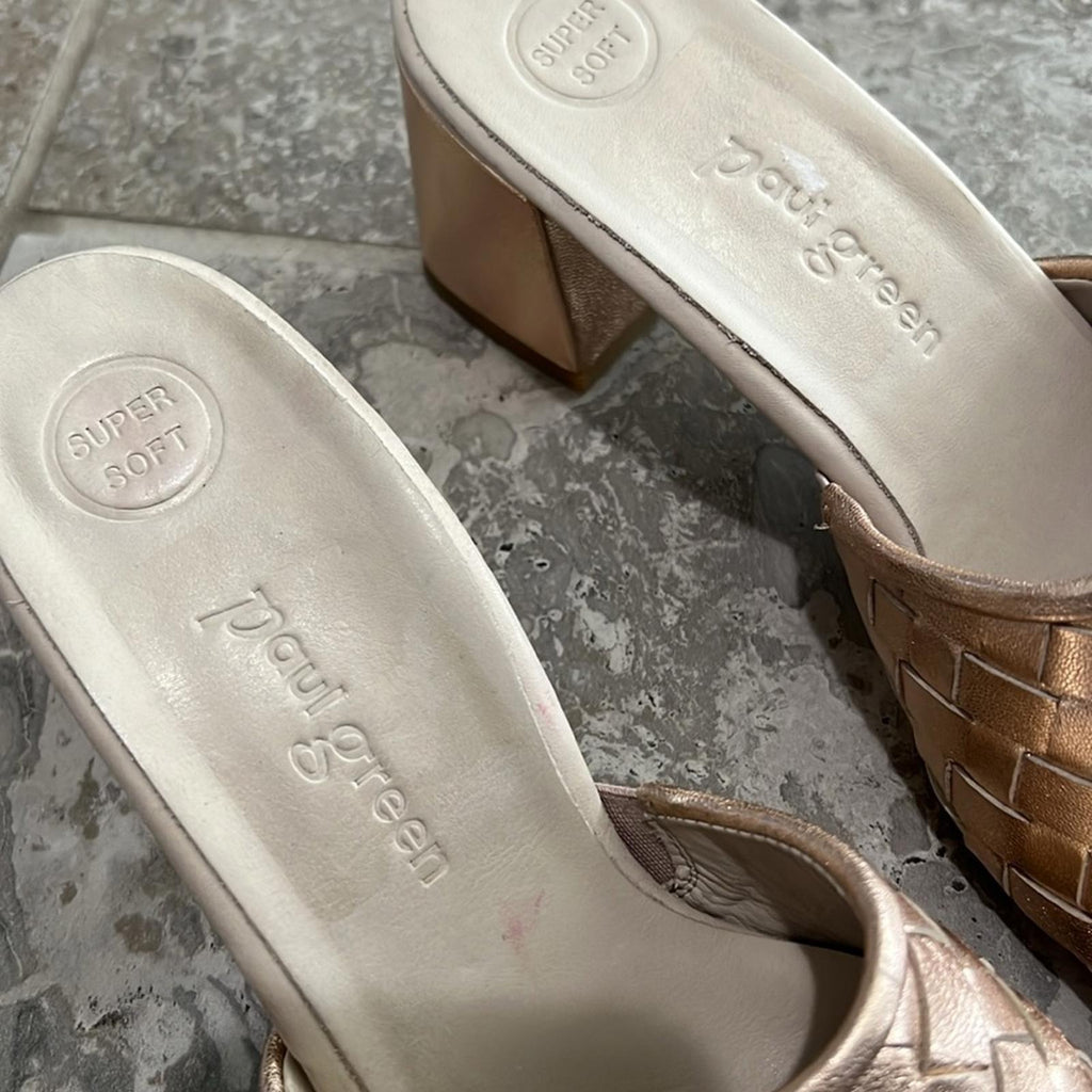 Paul Green Tisha Heel in Rosato Nappa Metallic, Size UK 5.5 US 8 EXCELLENT!