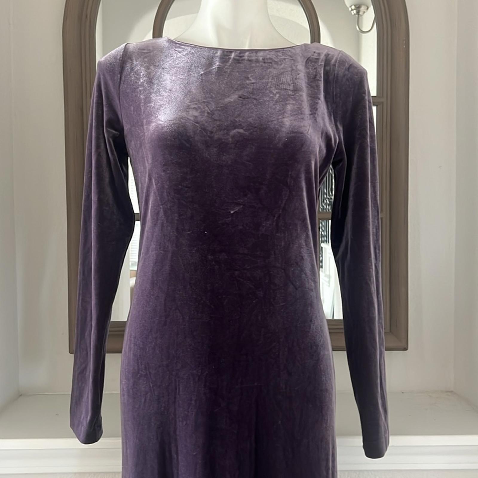 Donna Karan NY Jewel Low Back Velvet Gown in Purple, Size 10 NEW w/Tag $450