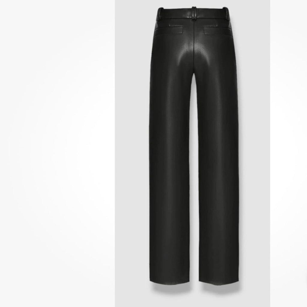 Aleksandre Akhalkatsishvili Faux Leather Pants in Black, NWT, Size XL