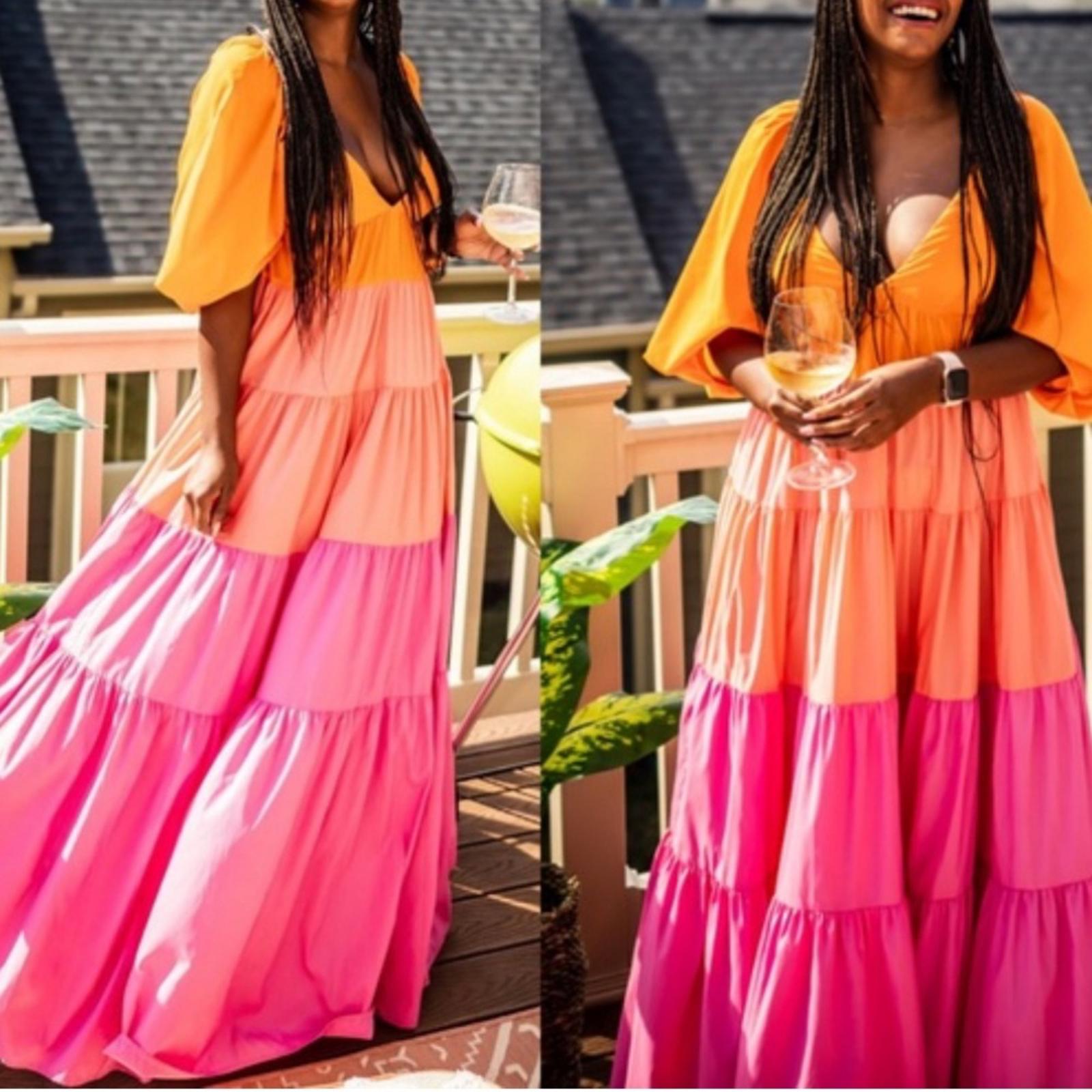 Staud x Revolve Meadow Maxi Tiered Dress, Size M New w/Tag SOLD OUT!