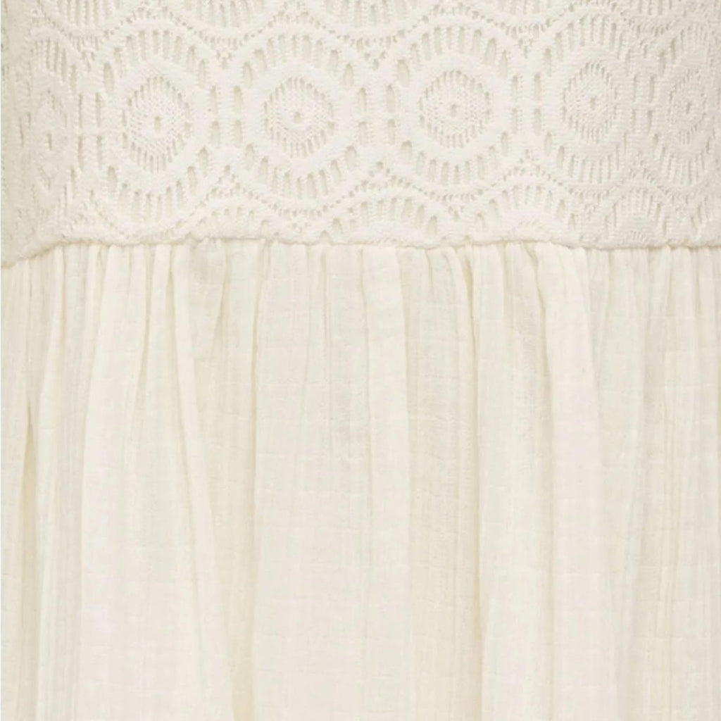 Sanctuary Summer Swing Dress in Gauze w/Crochet, White Size S NEW w/Tag