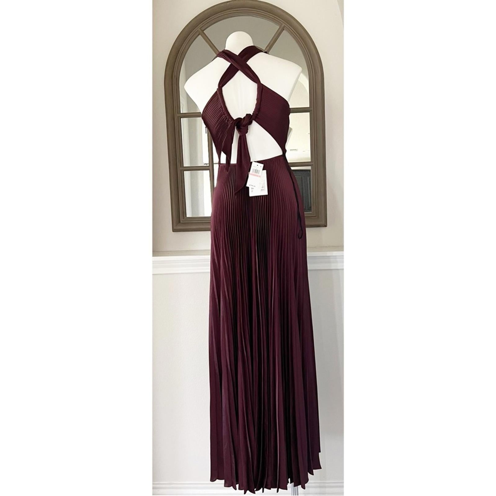 A.L.C. Athena Pleated Cutout Gown, Chicory Size 2, New w/Tag SOLD OUT!