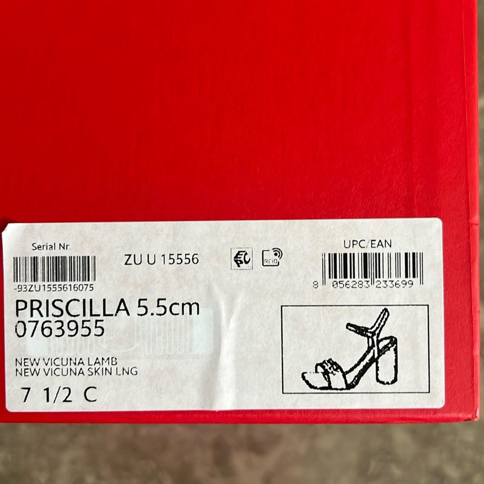 Ferragamo Priscilla Gancini Leather Ankle Strap Sandals, NEW, Size 7.5