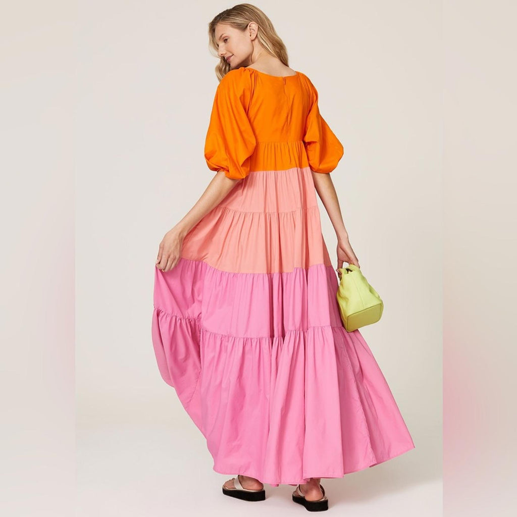 Staud x Revolve Meadow Maxi Tiered Dress, Size M New w/Tag SOLD OUT!