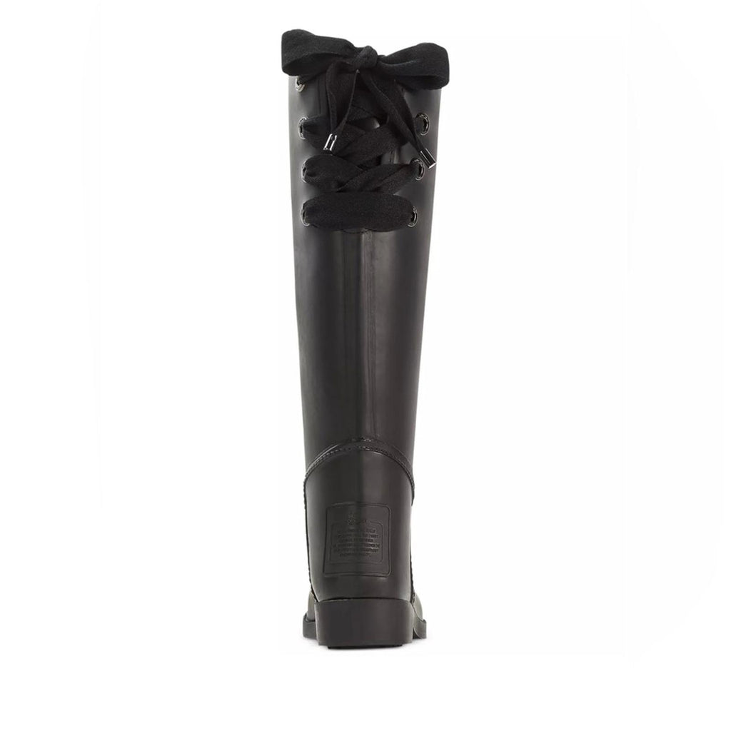 COACH Cozy Tristee Style Lace-Up Rain Boots in Animal Print, Size 9 EXCELLENT!