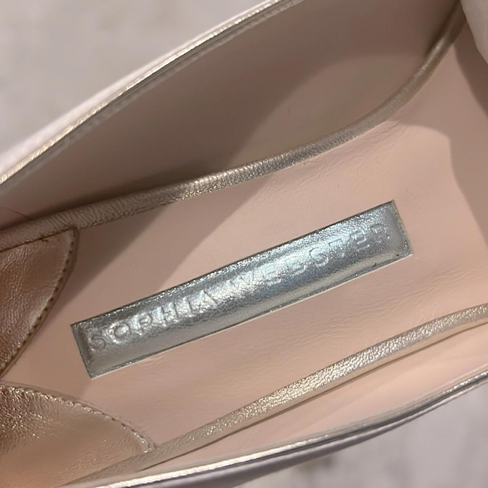 Sophia Webster Margaux Embellished Pointed Toe Pumps in Ivory Satin, Size 38 NEW