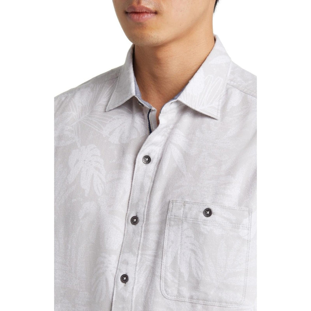 Tommy Bahama Canyon Beach Cloudy Fronds Flannel Button-Up Shirt in Asheen, XXXL