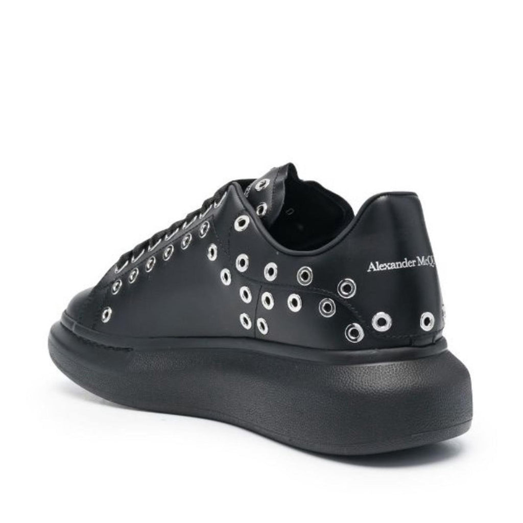 Alexander McQueen Oversized Eyelet Detail Sneakers in Black, Size 42 NEW in Box