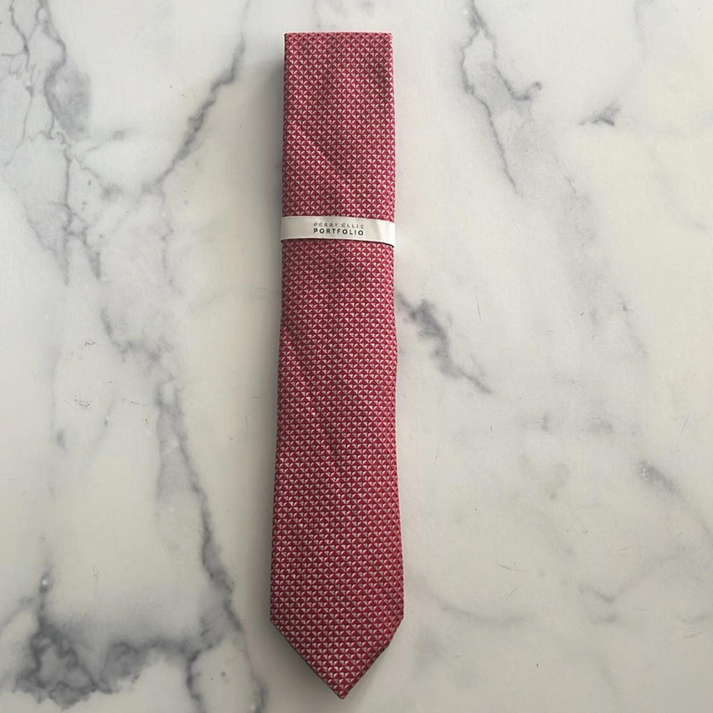 Perry Ellis Men's Serrano Mini Neat Tie in Red, One Size New w/Tag $55