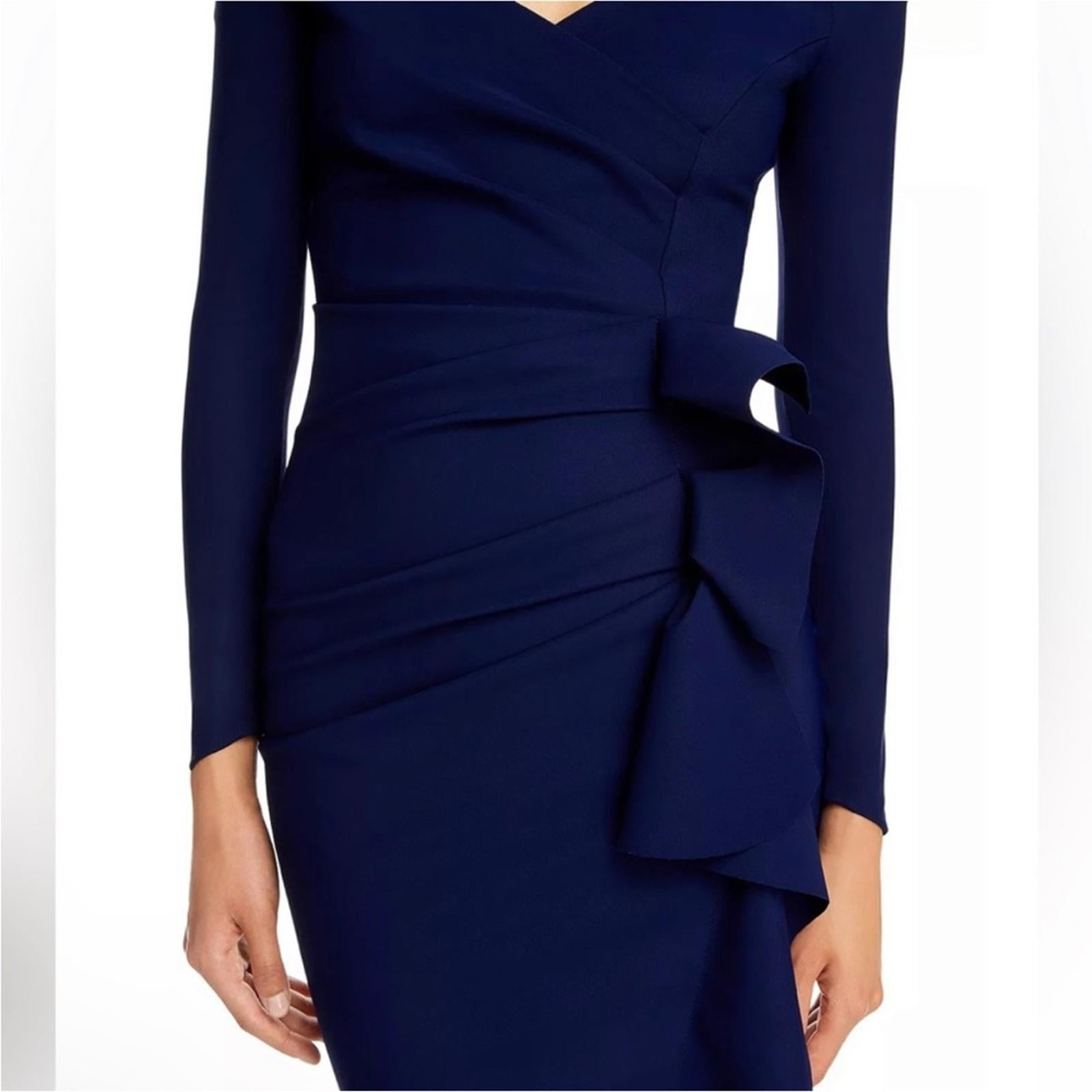 Chiara Boni La Petite Robe Silveria Off-the-Shoulder Dress in Navy, NWT, Size 6